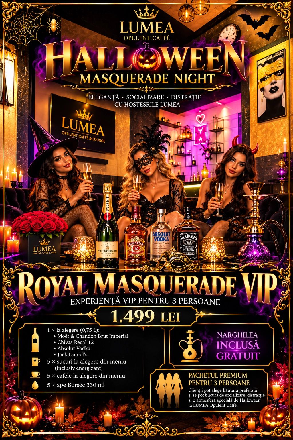 Royal Masquerade VIP pentru trei persoane