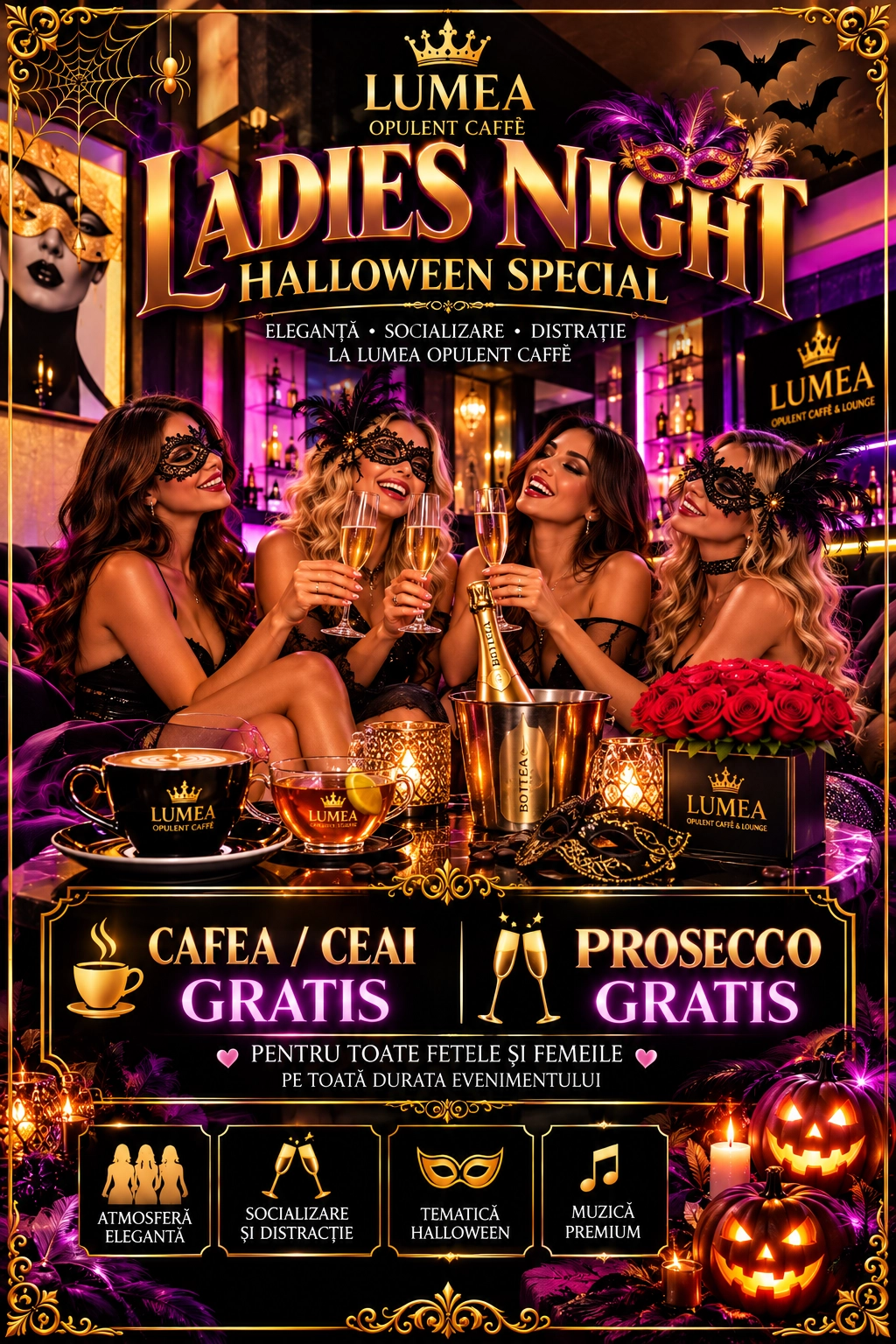 Ladies Night — cafea, ceai si prosecco gratis pentru femei