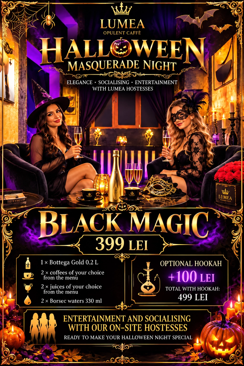 LUMEA Opulent Caffè — Black Magic Halloween package, 399 LEI