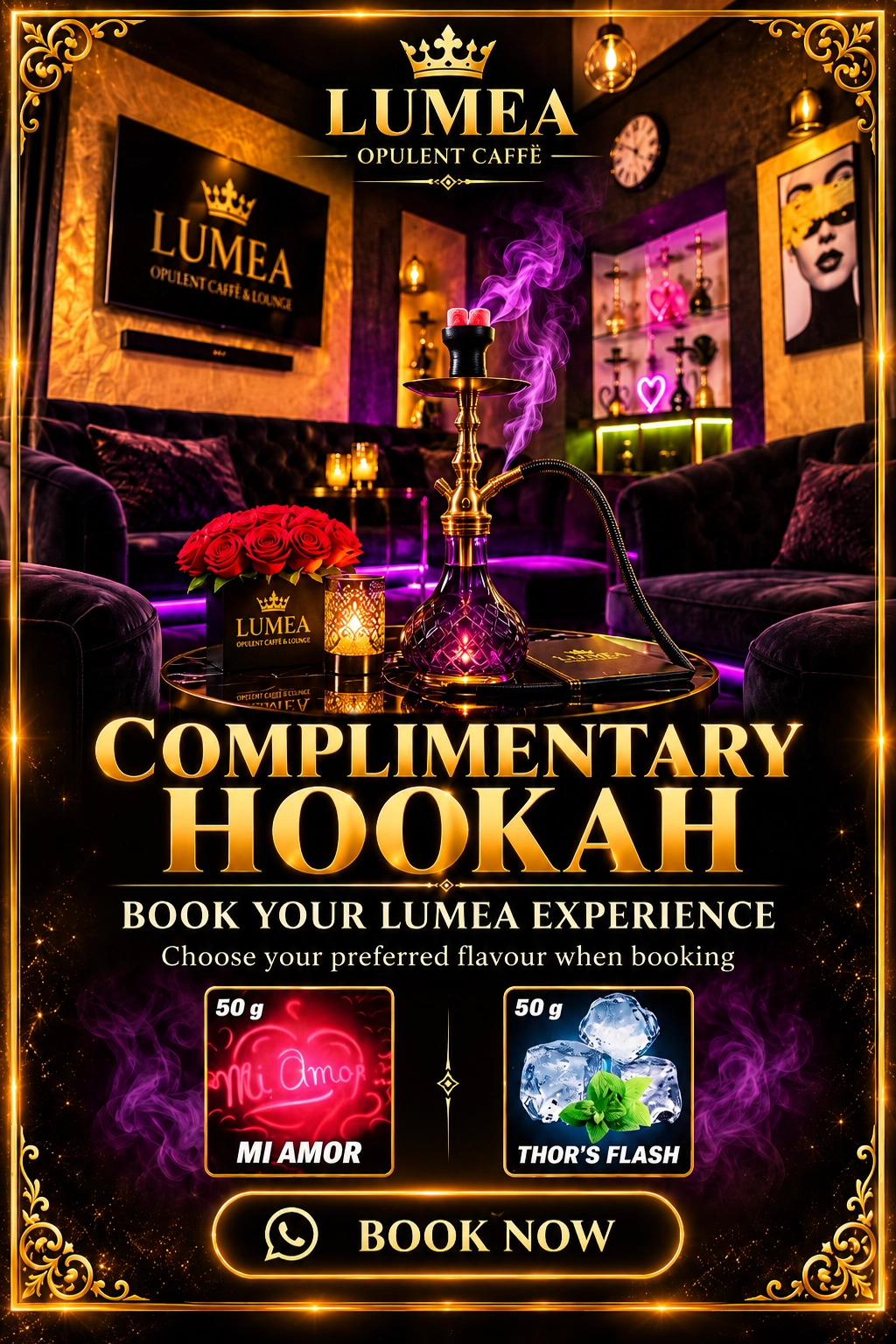 LUMEA Opulent Caffè — Luxury Hookah Experience